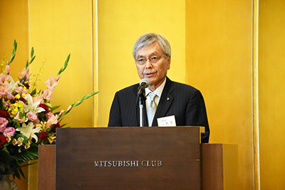 三菱財団 大宮英明理事長の挨拶の様子