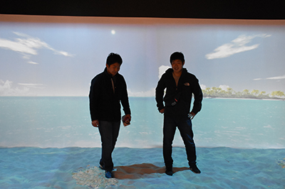 VRで再現された砂浜