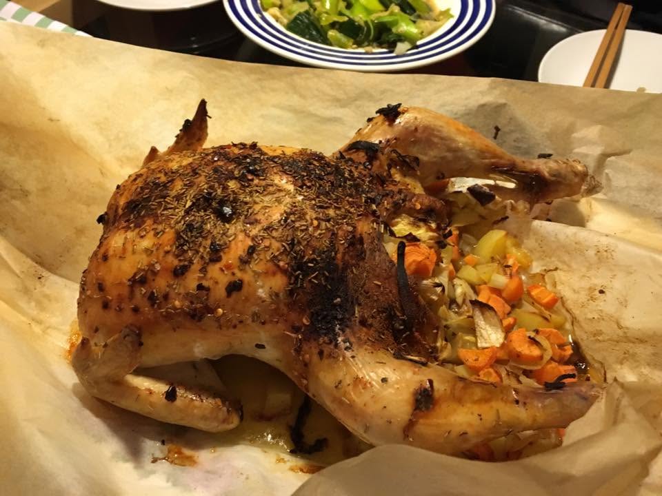 My first whole roast chicken