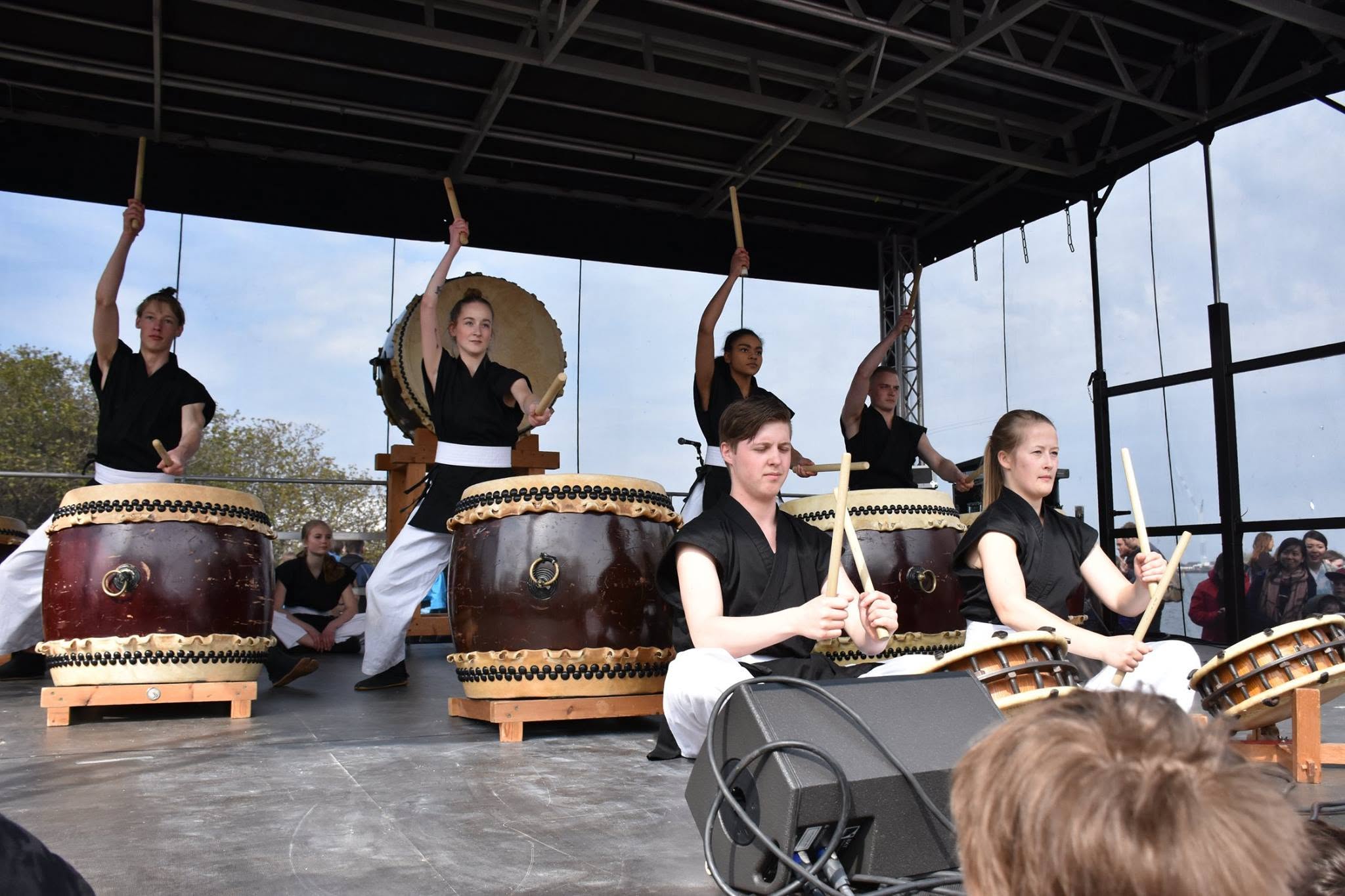 A taiko drumming performance at the Sakura Festival